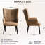 Chaise en cuir PU pour la maison, ambre, structure en bois massif, fauteuil de salon moderne de style confortable en cuir, pieds