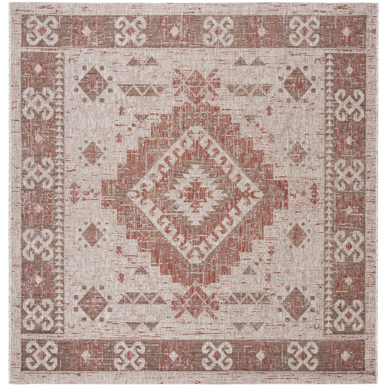 Tapis d'intérieur / extérieur Amarien Performance Southwestern, Carré 6 pi 7 po