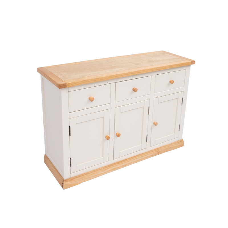 Starr 120cm Sideboard, Off White/Brown/Brown