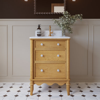 Meuble-lavabo simple 48 po avec plateau en marbre Juliette Juliette