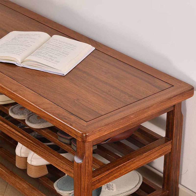Nouveau banc de rangement à chaussures ouvert de style chinois