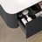 Bathroom Vanity With Sink, Modern Wall-Mounted Floating Curved Edges Striped Bathroom Storage Cabinet With A Drawer Round Ceramic Basin Without Faucet, Pre-Assembled