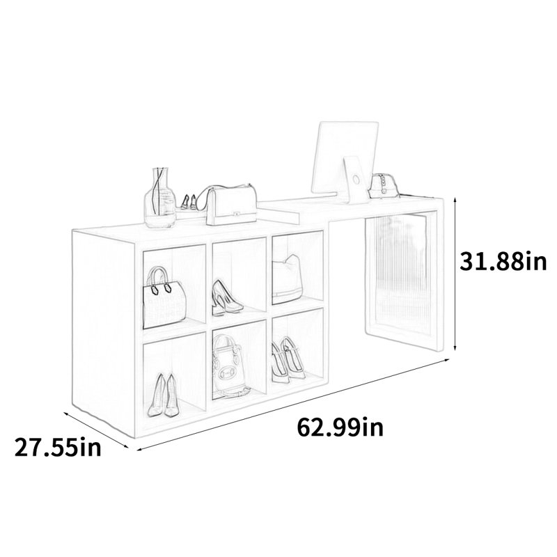 Armoire pour îlot central minimaliste et minimaliste, H 31,88 po x l 62,99 po x P 27,55 po