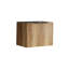 30" Mid-Century Modern Floating Vanity Cabinet Base In Warm Oak, Wall-Hung With Soft-Close Doors (Sink Not Included)