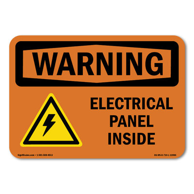 Electrical Panel Inside With Symbol Decal 5" X 3.5"
