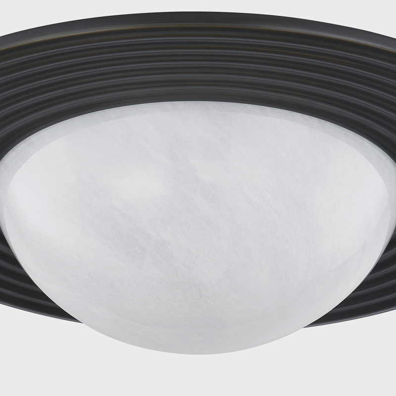 Geraldton 1 Light Flush Mount, Bronze, 4.25" H x 15.75" W x 15.75" D