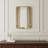 32" Gold Metal Beaded Accent Mirror