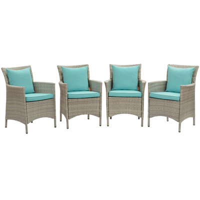 Conduit Outdoor Patio Wicker Rattan Dining Armchair by Modway