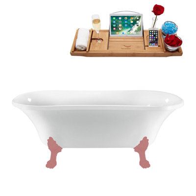 68'' x 33.9'' Soaking Acrylic Bathtub