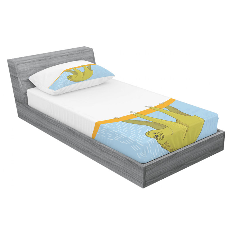 Microfiber Fitted Sheet, Twin Sheet Shet with 1 Pillowcases