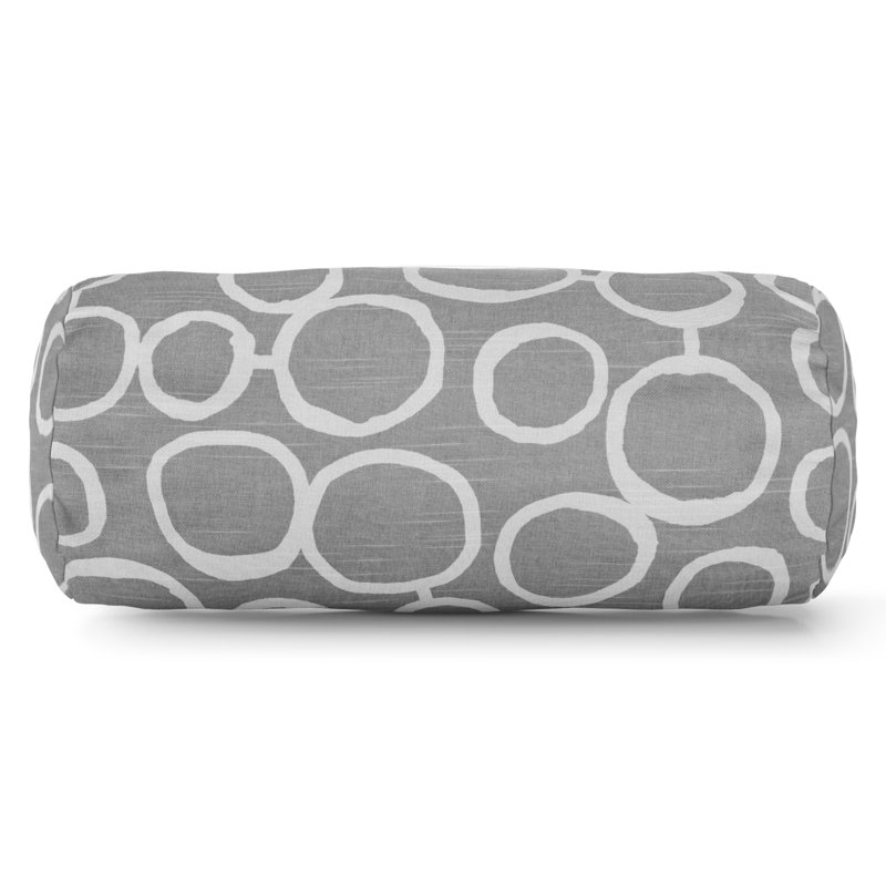 Fusion Geometric Cotton Reversible Throw Pillow, Gray