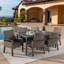 Alexxandra Rectangular Outdoor with Umbrella Hole Dining Table - 103.63 cm W 182.88 cm D