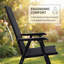 Ensemble de chaises de patio d'extérieur (2 pièces) portable, empilable, noir-1908794619