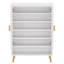Armoire à chaussures 29,6 po en bois blanc et or avec portes, range-chaussures à 7 niveaux-1875000778-1875000781