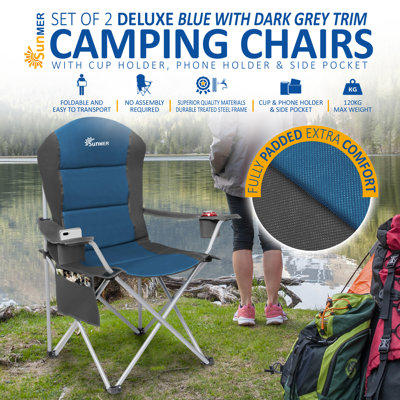 SUNMER Padded Camping Chairs (set Of 2)