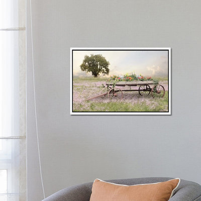 Flower Wagon At Sunset by Lori Deiter - Print on Canvas