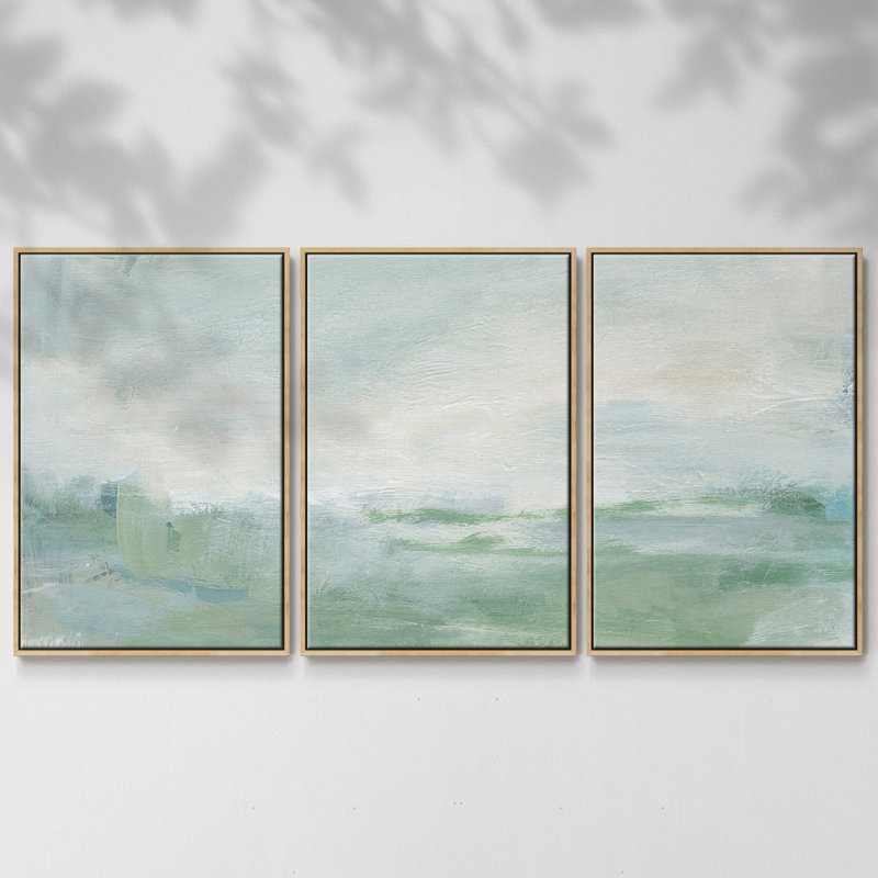 Coastal II - Toile encadrée multi-pièces, Naturel, H 24 po x l 48 po x P 2 po