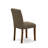 3 Piece Kitchen Table Set for Small Spaces Contains a Square Dining Room Table and 2 Coffee Linen Fabric Parsons Dining Chairs, Mahogany-967615945-967615944-1033272027