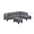 104.5" Upholstered Sofa,Chaise & Ottoman