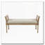 Banc d'appoint avec côtés en canne et coussin touffeté