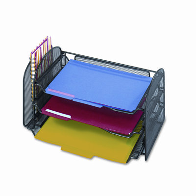 Onyx Organizer with One Upright and Three Horizontal Sections in Black