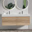 Meuble-lavabo Grace de 60 po avec lavabo en quartz d'ingénierie et tiroirs noirs doux, meuble-lavabo mural flottant pour salle de bain moderne, lavabo une pièce blanc brillant, KD-1346730346