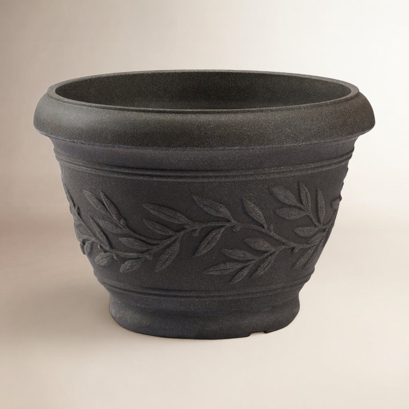 Pot à fleurs en plastique, Cappuccino, H 14,17 po x l 20,08 po x P 20,08 po