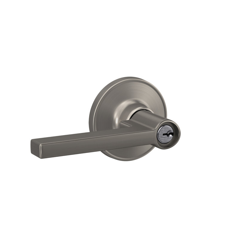 Solstice Lever Keyed Entry Lock, Satin Nickel
