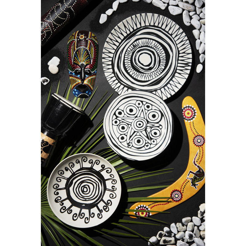Tribal Piece Ceramic Dinnerware Set - Service for 4