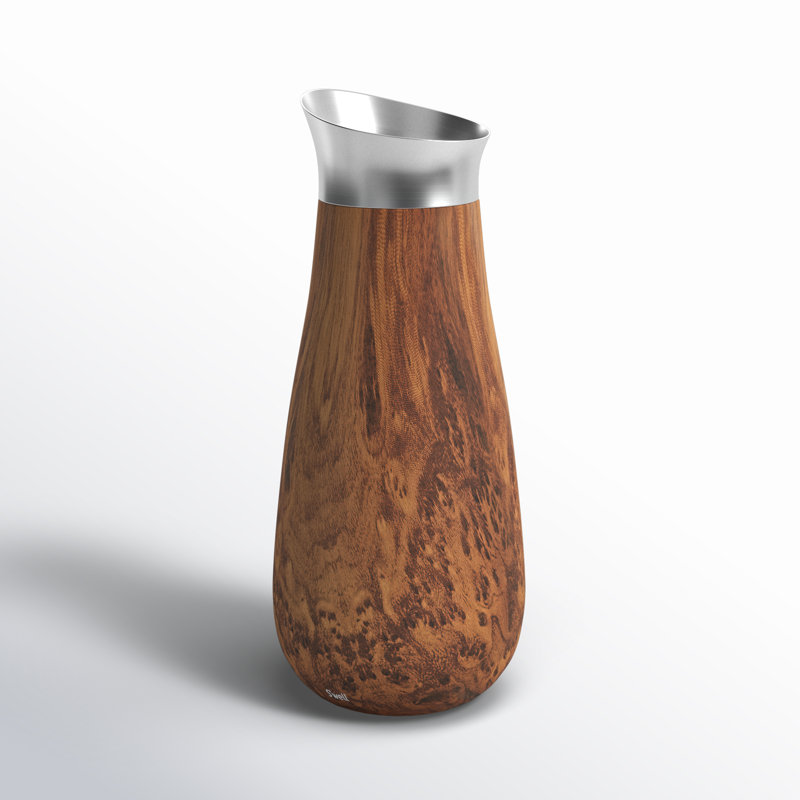 S'well Stainless Steel Carafes, 1.5 Liters, Teakwood