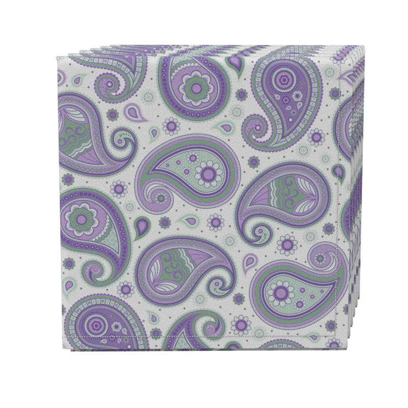 Cotton Twill Paisley Square Napkin