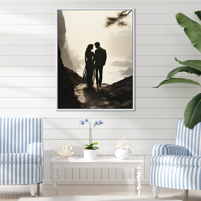 «Beach Photo Loves II», reproduction sur toile, H 32 po x l 16 po x P 1 po, Blanc