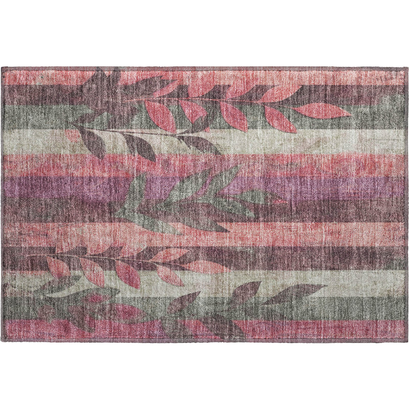 Tapis floral lavable à la machine de qualité supérieure Mayfield AMF1871, Rectangle 1 pi 8 po x 2 pi 6 po