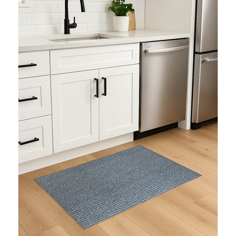 Tapis de cuisine Crops, Bleu, Rectangulaire 3 pi x 5 pi