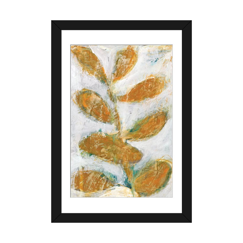 « golden après ii », reproduction sur toile tendue, H 24 po x l 16 po x P 1 po, Papier d'art encadré noir, Blanc