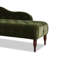 Chaise longue de loisirs rétro en tissu vert-131995698