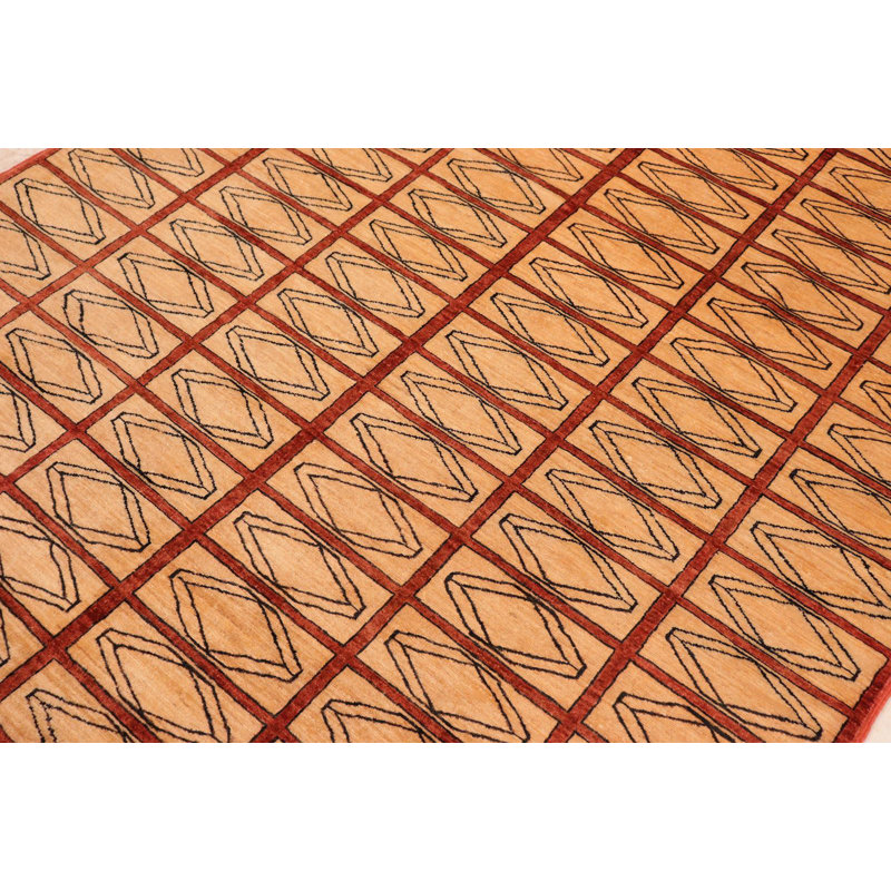 Tapis beige unique de style années 1900 de 6 pi x 8 pi 9 po Baelynn