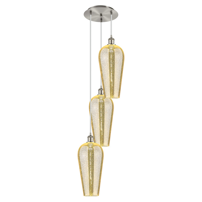 Luminaire suspendu 3 lumières Ballston - Chelsea, Mercury, Brushed Satin Nickel