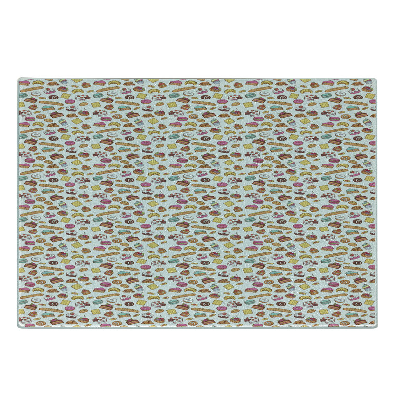 Multicolore planche à découper en verre trempé Ambesonne
