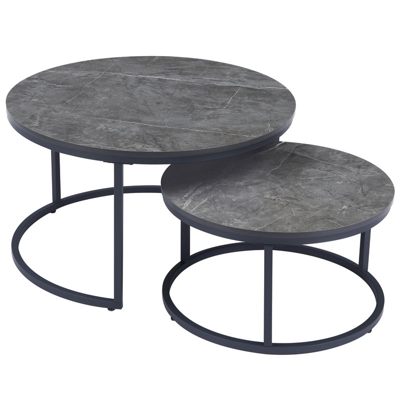 2 tables gigognes Enid, Noir, Gris