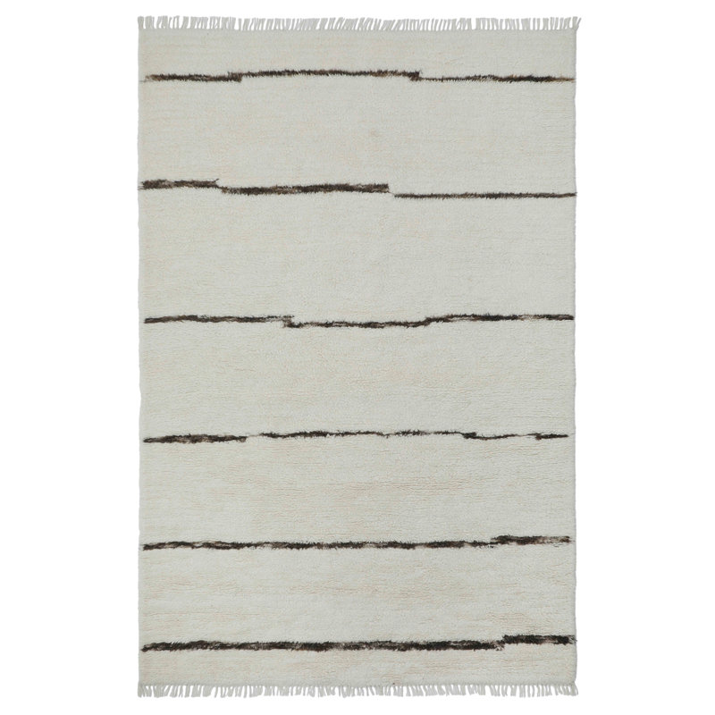 Tapis en laine tissé à la main Brisa, Rectangle 5 pi x 7 pi 6 po