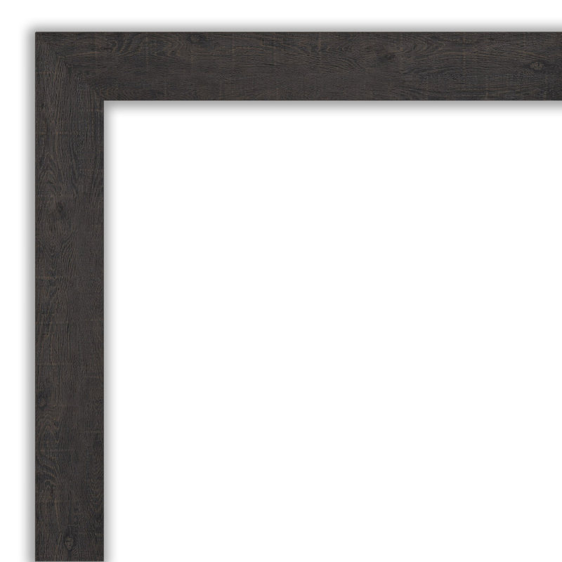 Alissone Flat Wall Mirror, Black, 35.5" x 45.5"