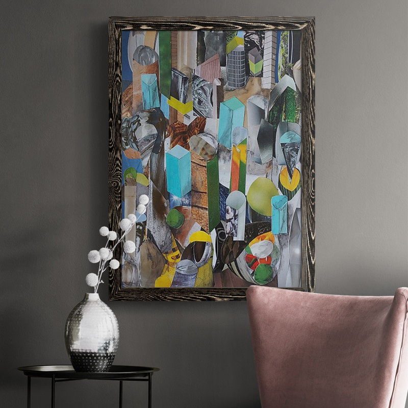 «Puerto Vallarta» par Coco Good, peinture sur toile, H 37,5 po x l 27,5 po x P 1 po, Noir