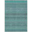 Tapis extérieur lavable antidérapant à rayures 9 pi x 12 pi turquoise