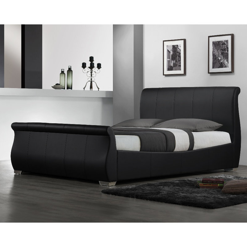 Upholstered Bed, Matt Brown, Kingsize (5')