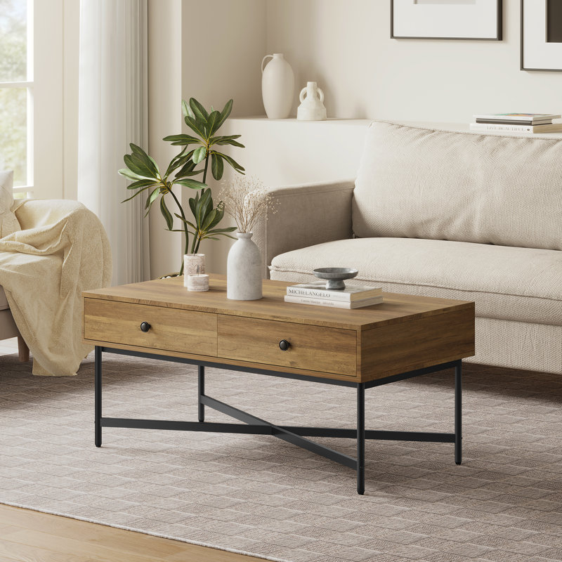 Abiram Four Leg Coffee Table with Storage
