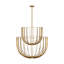 Sean Lavin Sanchi 3-light large two tier chandelier in polished antique brass finish-764835939