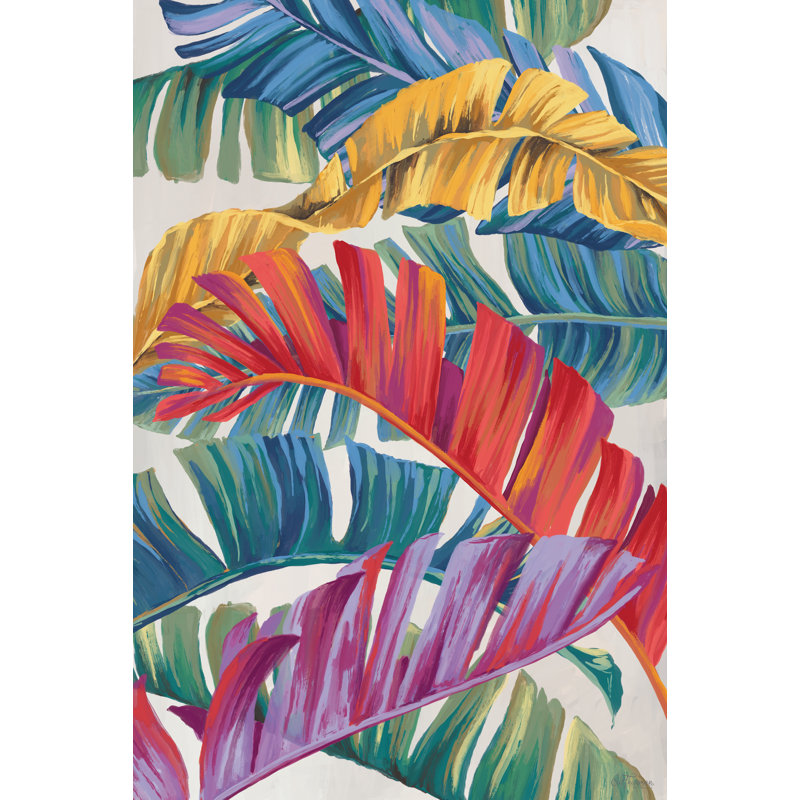 «Bright Banana Leaves 2 on Canvas» par Cat Thurman Designs, reproduction, H 18 po x l 12 po