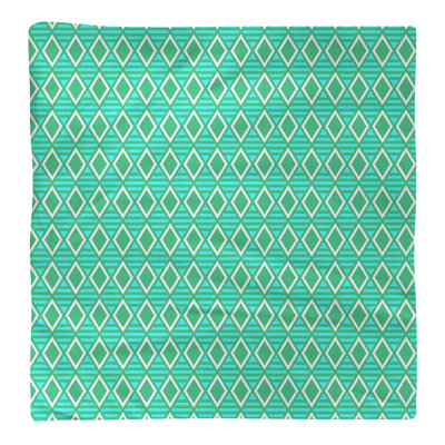 Serviette de coton à carreaux géométriques