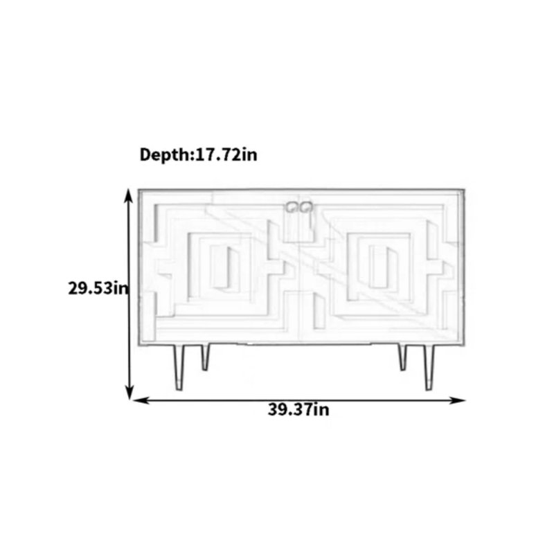 Janorris, H 29,53 po x l 39,37 po x P 17,72 po